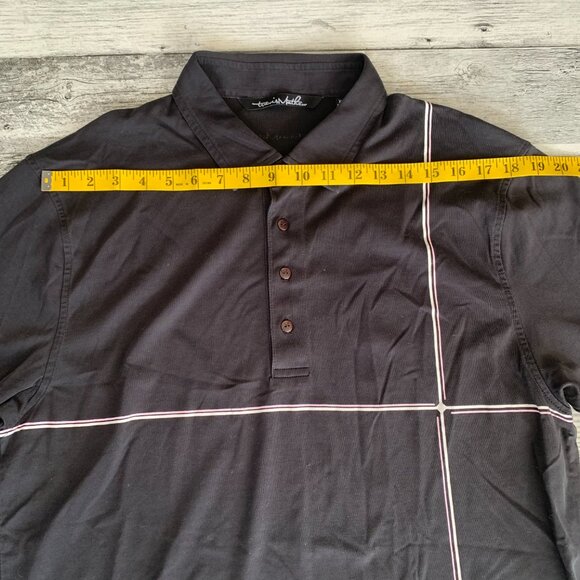 Travis Mathew Black and White Polo Shirt Minimalist Design - Picture 5 of 7